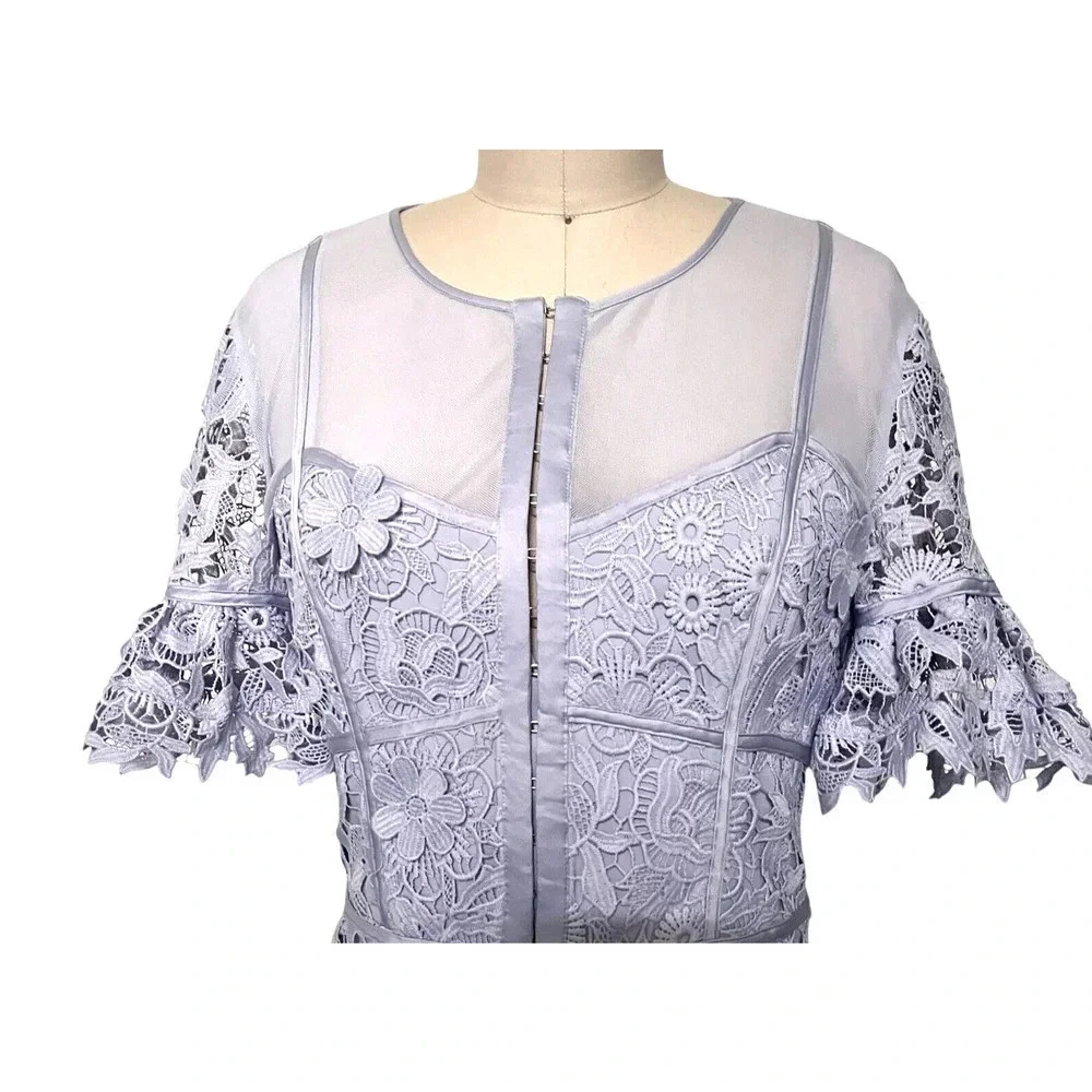 FRENCH CONNECTION Binadari Cabello Lilac  Lace Dress Size 2